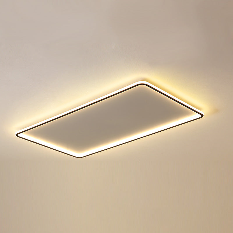 Rectangular Flush Mount Ceiling Light with Acrylic Shade for Living Room