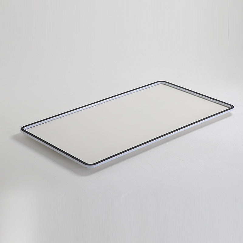 Rectangular Flush Mount Ceiling Light with Acrylic Shade for Living Room