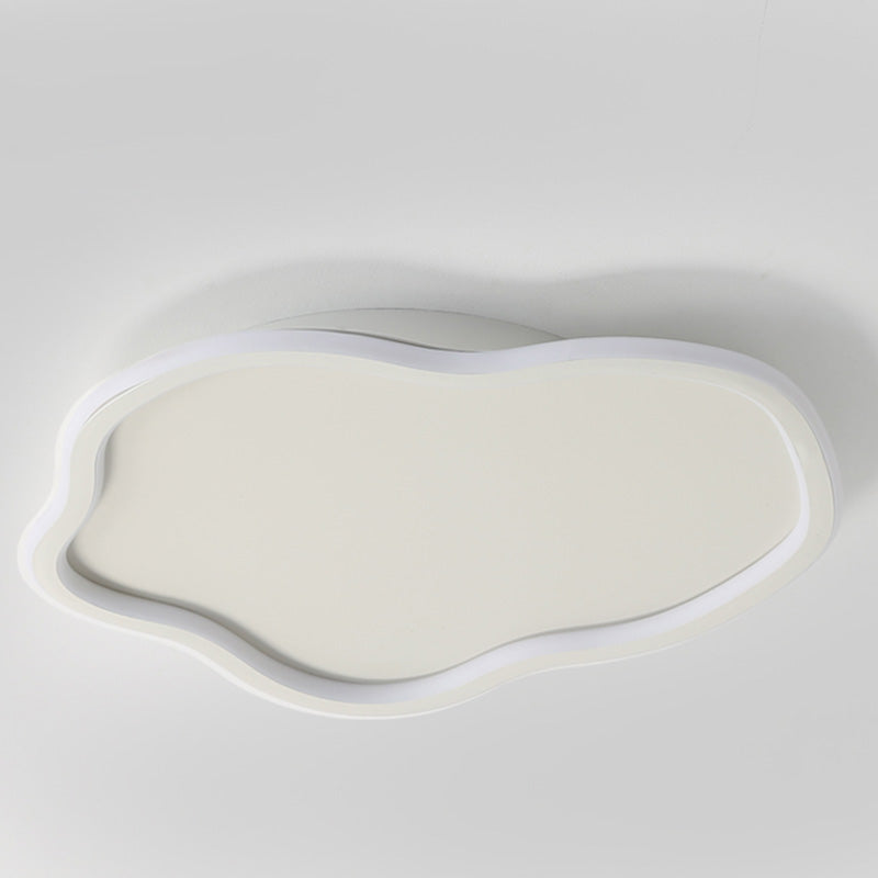 Unique Shaped LED Flush Mount Ceiling Light Fixture with Acrylic Shade for Living Room