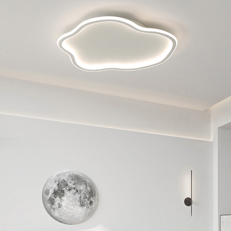 Unique Shaped LED Flush Mount Ceiling Light Fixture with Acrylic Shade for Living Room