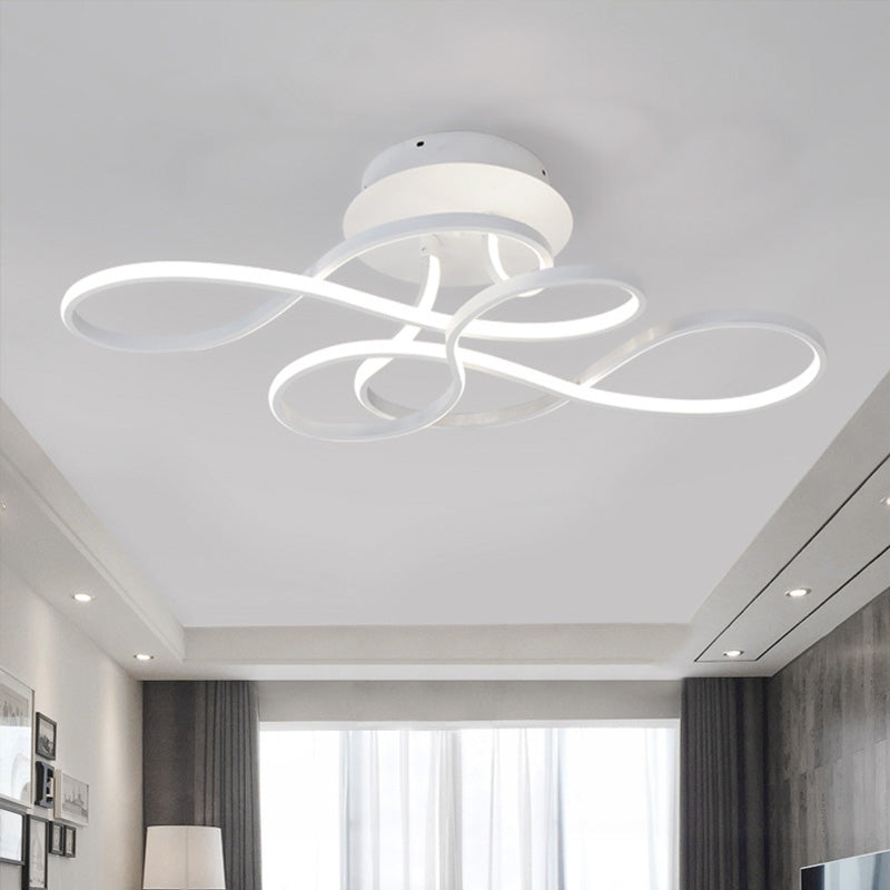 Moderne, halbbündig montierte LED-Deckenleuchte „Spring“ für Wohnzimmer und Schlafzimmer