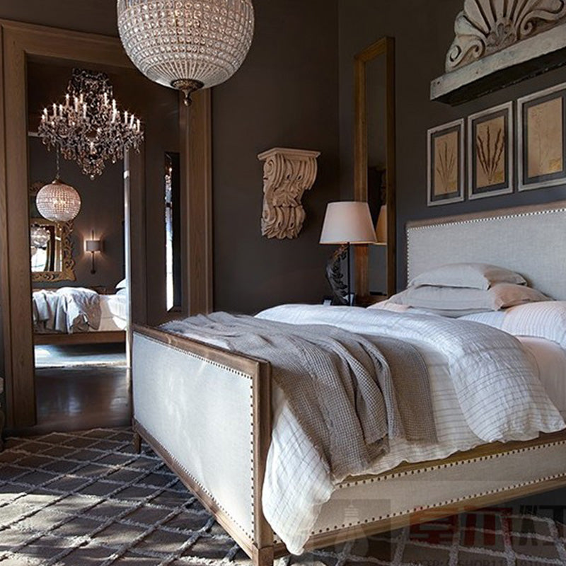 Brass Finish Globe Pendant Lighting Fixture Simple Style Crystal Chandelier for Bedroom