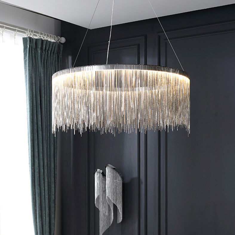 Postmodern Hanging Lights Metal Suspended Lighting Fixture for Living Room Dinning Room