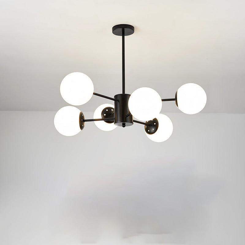 Lampada lampadina a globo Illuminazione a sospensione moderna in vetro bianco per il ristorante