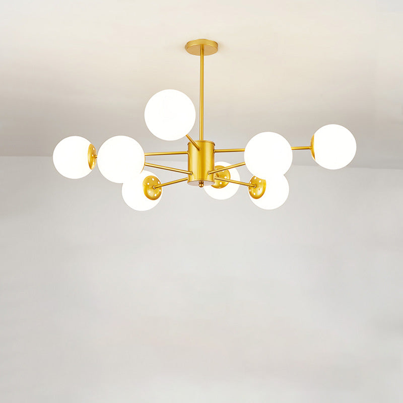 Lampada lampadina a globo Illuminazione a sospensione moderna in vetro bianco per il ristorante