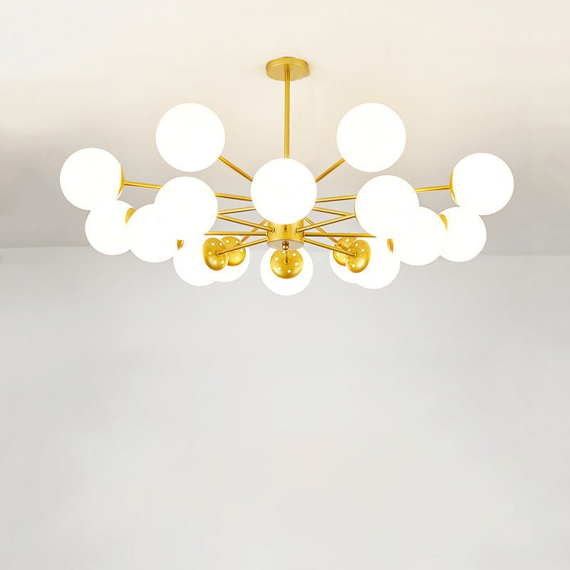 Lampada lampadina a globo Illuminazione a sospensione moderna in vetro bianco per il ristorante