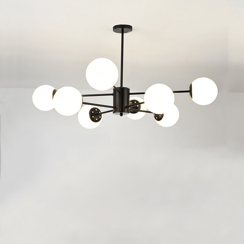 Lampada lampadina a globo Illuminazione a sospensione moderna in vetro bianco per il ristorante