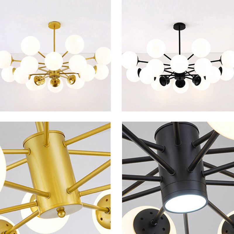 Lampada lampadina a globo Illuminazione a sospensione moderna in vetro bianco per il ristorante