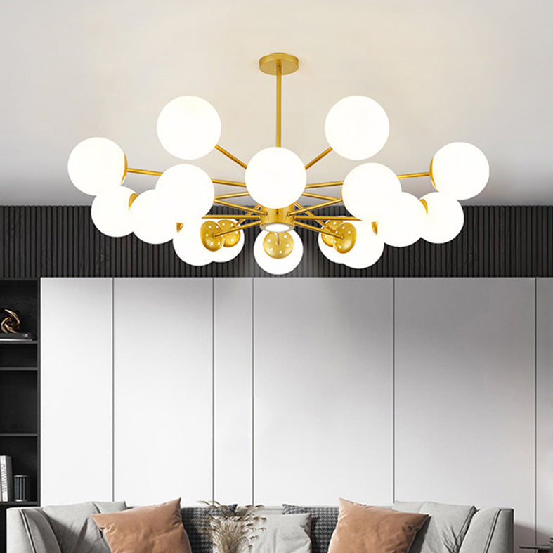 Lampada lampadina a globo Illuminazione a sospensione moderna in vetro bianco per il ristorante