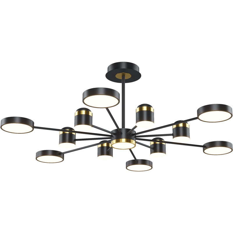 Moderno lampadario in metallo leggero a led aderente ciondolo a soffitto acrilico per soggiorno sala da pranzo