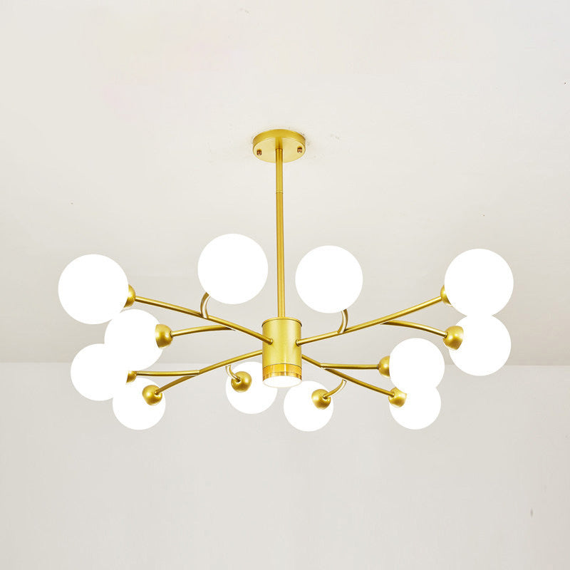 Lampada lampadina a globo Illuminazione a sospensione moderna in vetro bianco per il ristorante