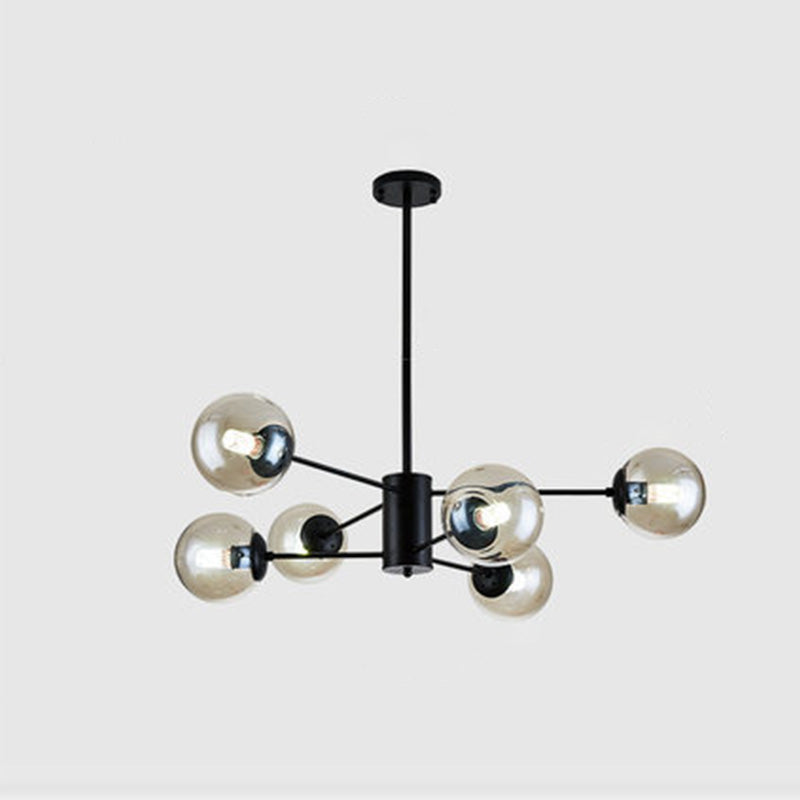 Globe Chandelier Light Fixture Modern Glass Pendant Lighting for Restaurant