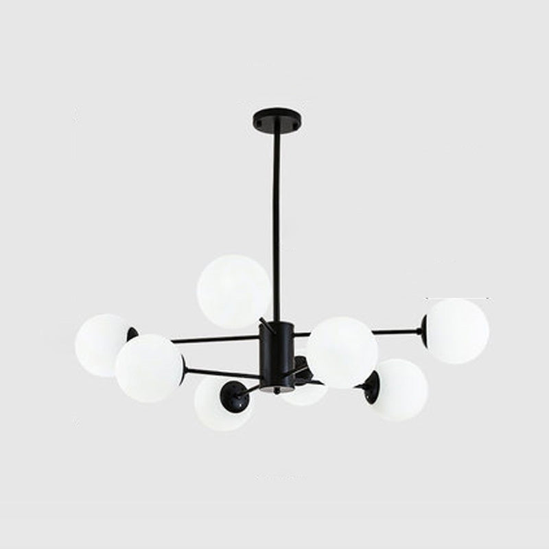 Globe Chandelier Light Fixture Modern Glass Pendant Lighting for Restaurant