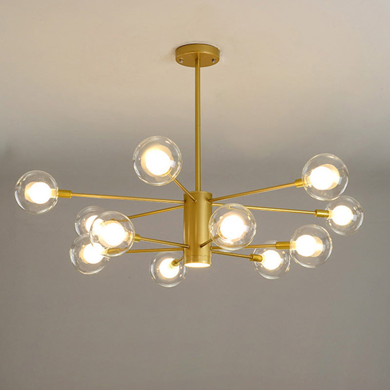 Globe Chandelier Light Fixture Modern Glass Pendant Lighting for Restaurant
