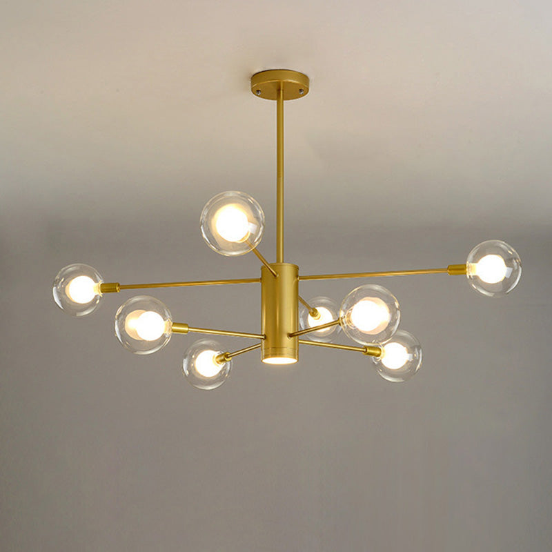 Globe Chandelier Light Fixture Modern Glass Pendant Lighting for Restaurant