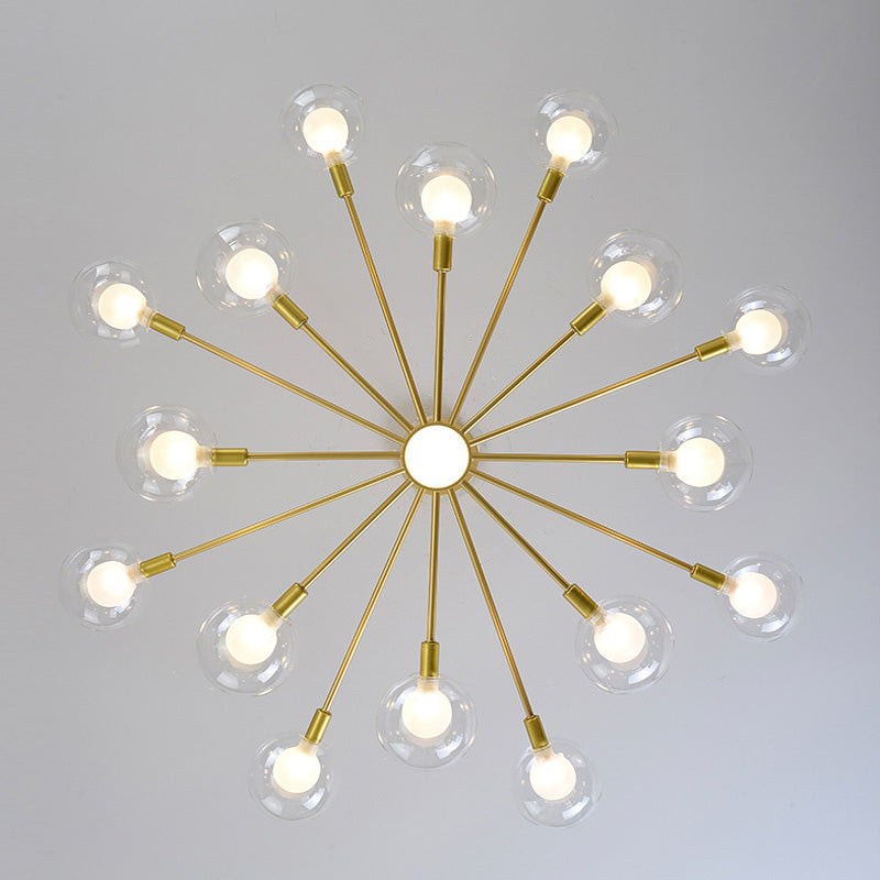 Globe Chandelier Light Fixture Modern Glass Pendant Lighting for Restaurant
