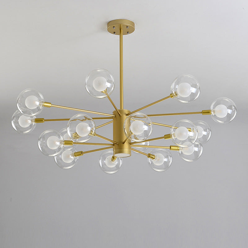 Globe Chandelier Light Fixture Modern Glass Pendant Lighting for Restaurant