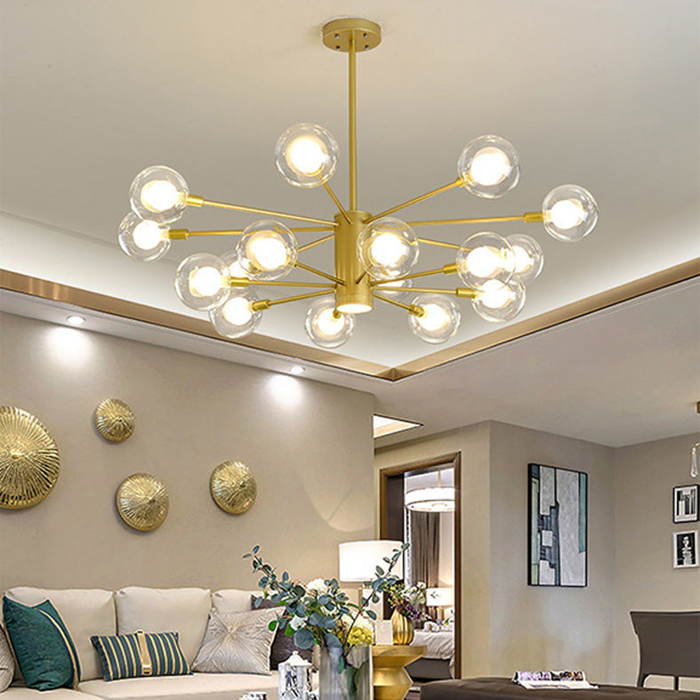 Globe Chandelier Light Fixture Modern Glass Pendant Lighting for Restaurant