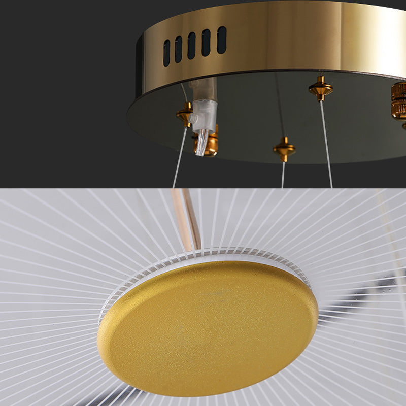 Modern Special Shape Pendant Clear Acrylic Hanging Ceiling Light for Spiral Stair