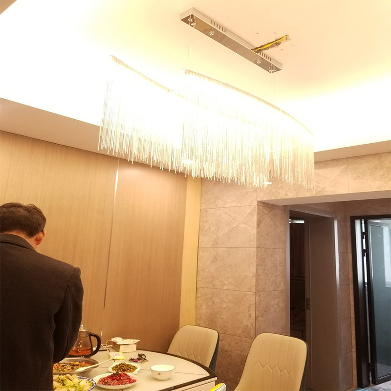 Metal Chains Design Chandelier Light Modern Style Simplicity Lighting Pendant for Living Room