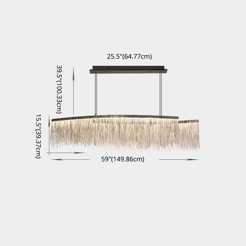 Metal Chains Design Chandelier Light Modern Style Simplicity Lighting Pendant for Living Room