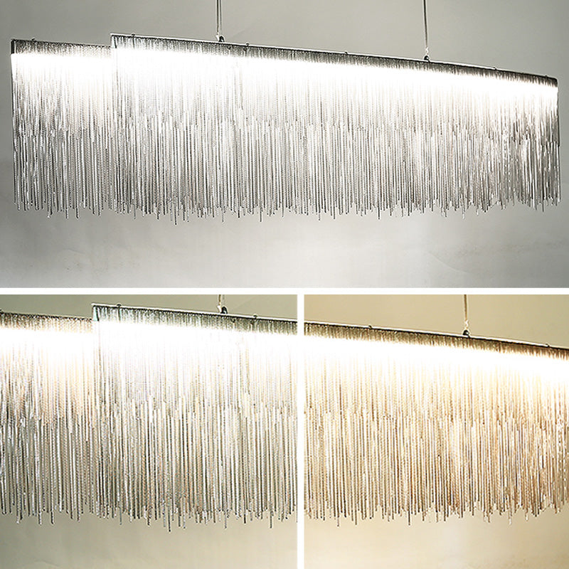 Metal Chains Design Chandelier Light Modern Style Simplicity Lighting Pendant for Living Room