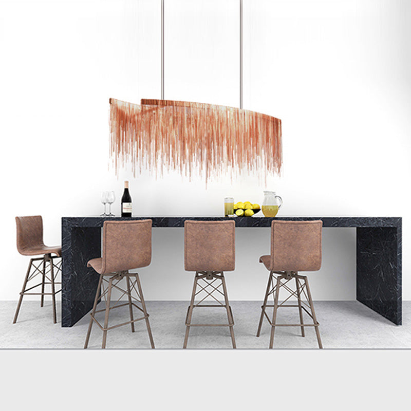 Metal Chains Design Chandelier Light Modern Style Simplicity Lighting Pendant for Living Room