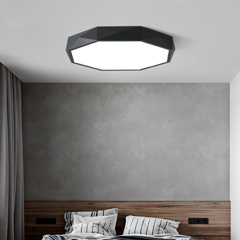 Acrylic Geometric LED Ceiling Light in Modern Nordic Style Iron Macaron Flush Mount for Bedroom