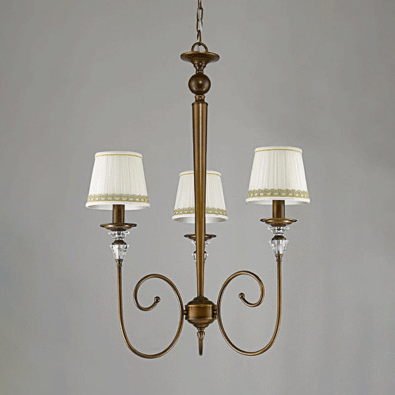 3 luces Candelier Capered Classic White Teling Pendse Lighting para sala de estar