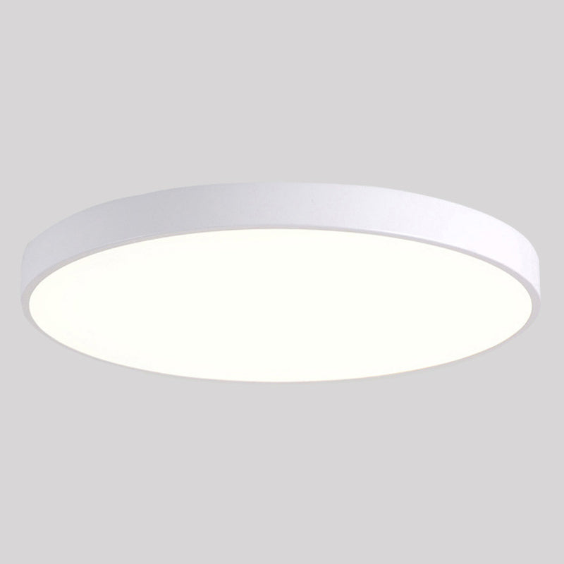 Round Acrylic Flush Ceiling Lights Modern Style 1-Light Flush Mount Light Fixtures