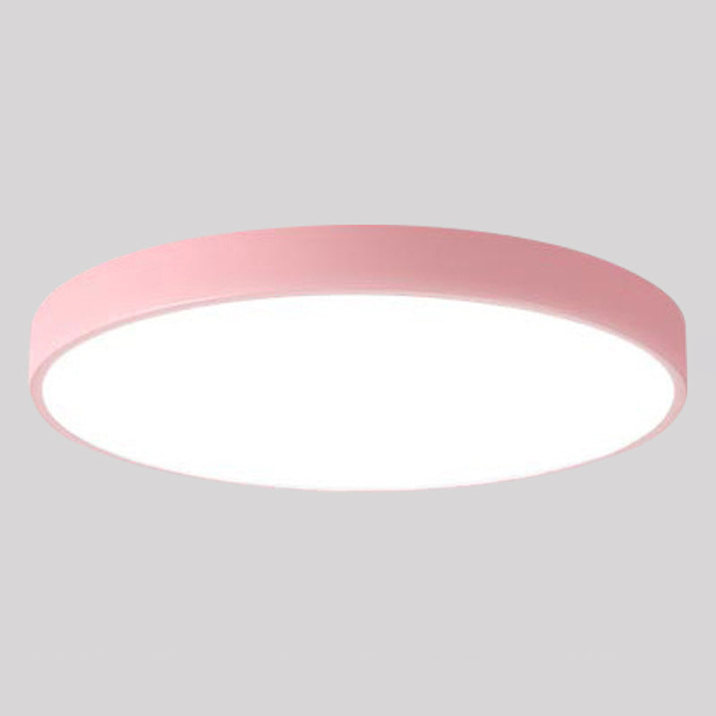 Round Acrylic Flush Ceiling Lights Modern Style 1-Light Flush Mount Light Fixtures
