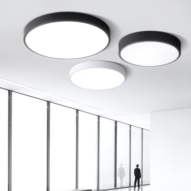 Round Acrylic Flush Ceiling Lights Modern Style 1-Light Flush Mount Light Fixtures