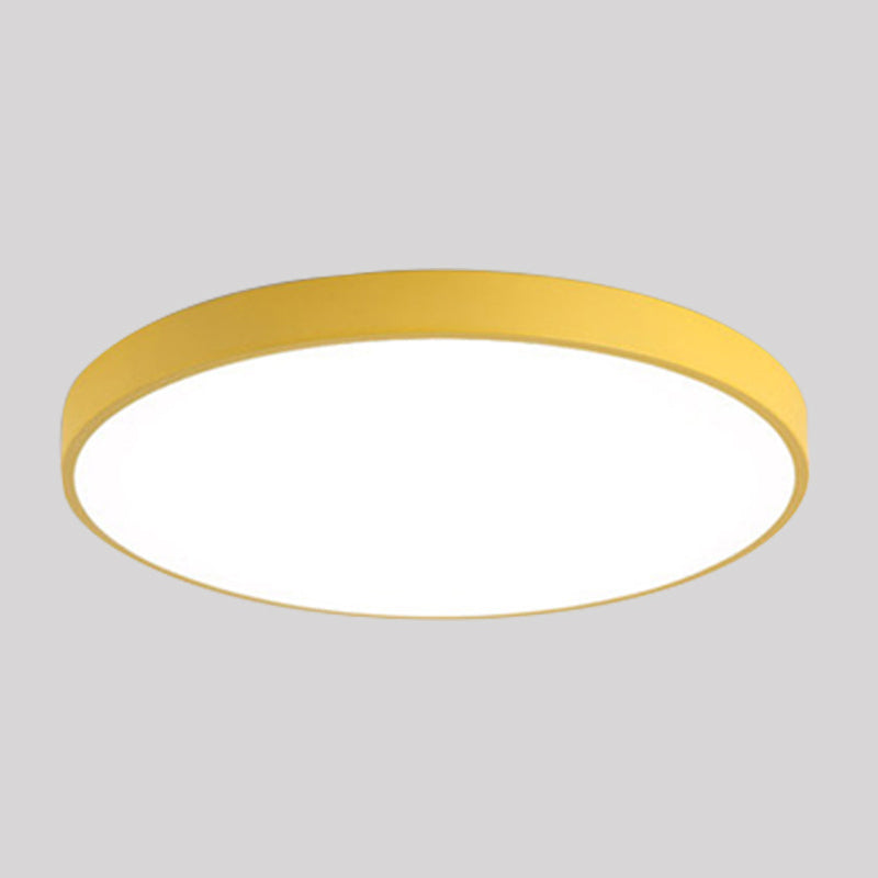 Round Acrylic Flush Ceiling Lights Modern Style 1-Light Flush Mount Light Fixtures