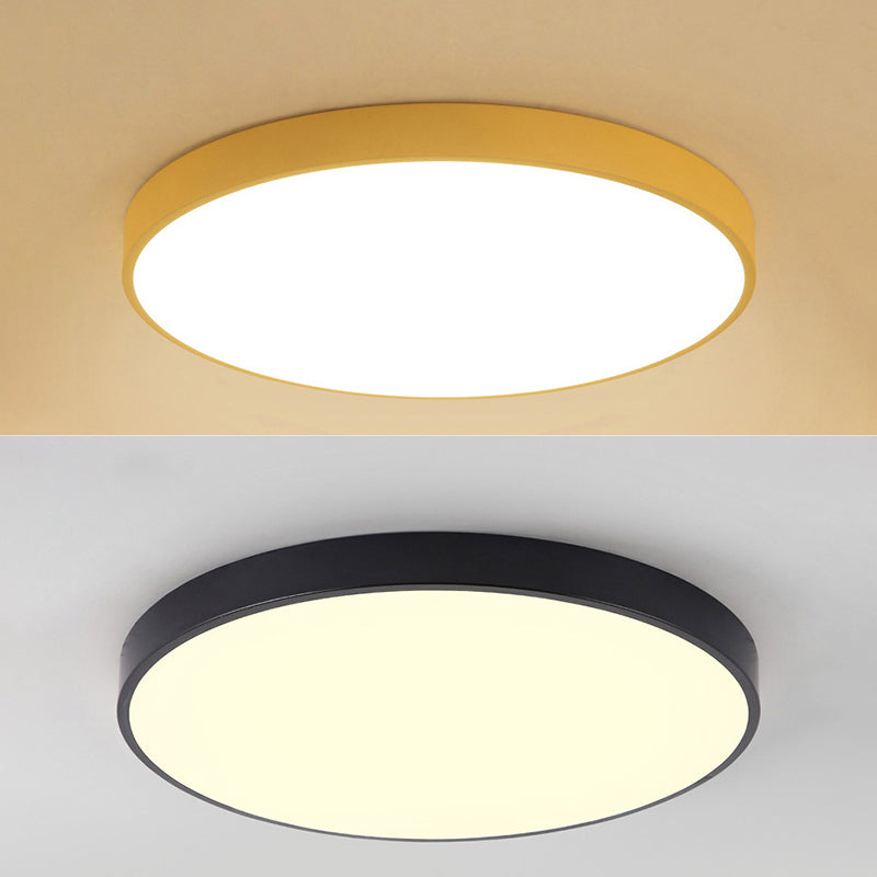 Round Acrylic Flush Ceiling Lights Modern Style 1-Light Flush Mount Light Fixtures