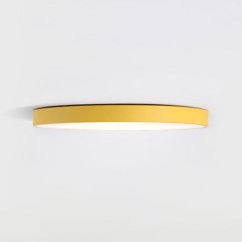 Round Acrylic Flush Ceiling Lights Modern Style 1-Light Flush Mount Light Fixtures