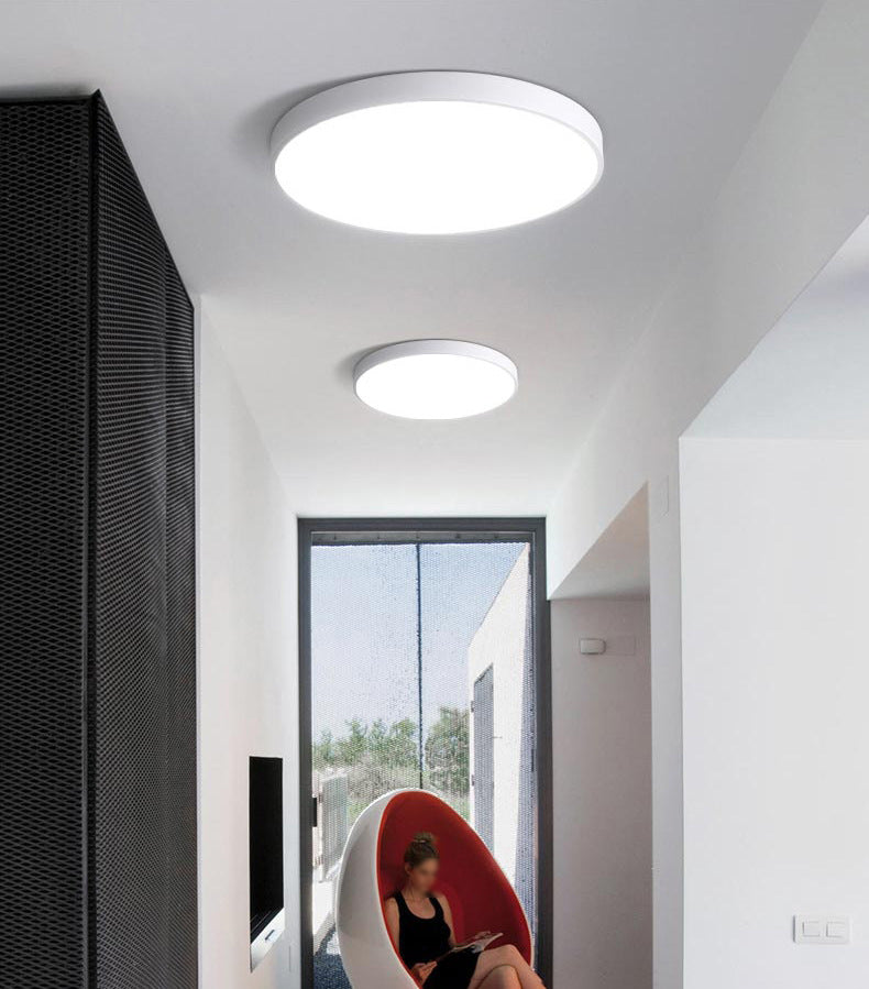 Round Acrylic Flush Ceiling Lights Modern Style 1-Light Flush Mount Light Fixtures