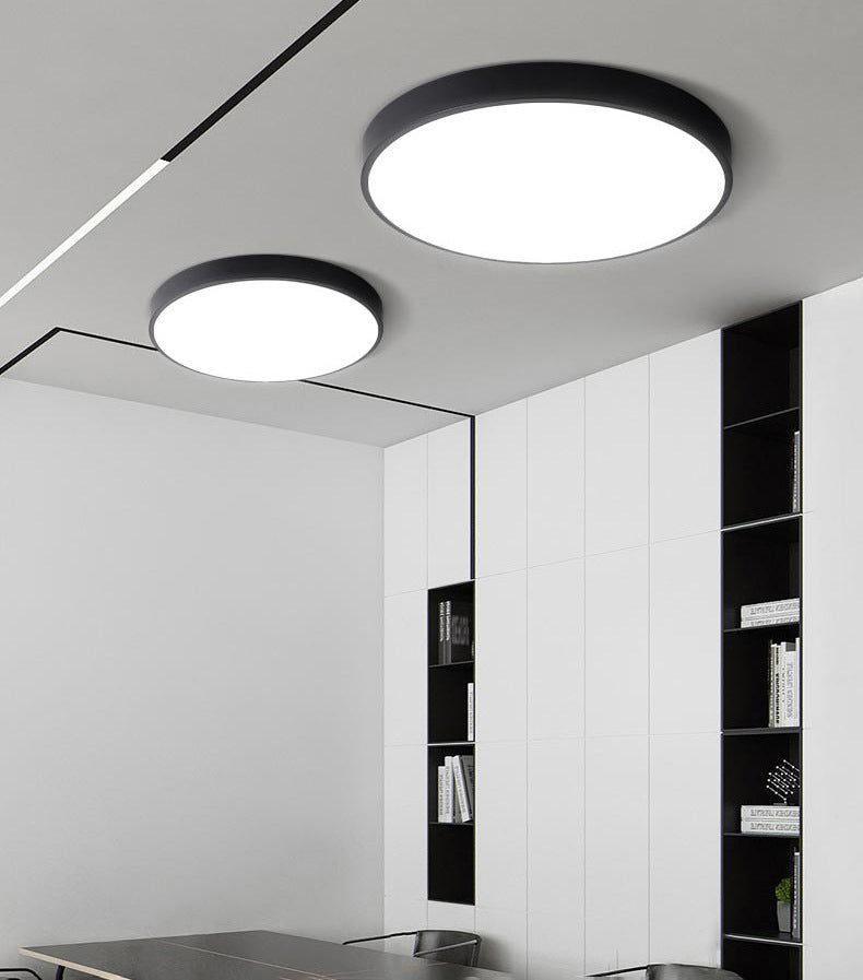 Round Acrylic Flush Ceiling Lights Modern Style 1-Light Flush Mount Light Fixtures