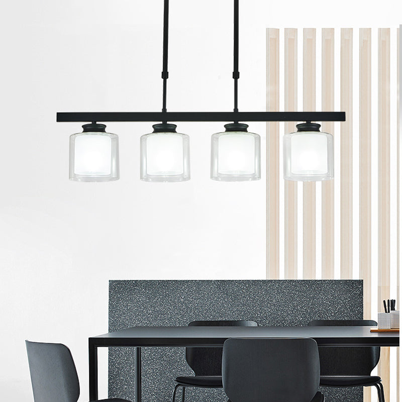 4 Éclairage pendentif à cylindre léger