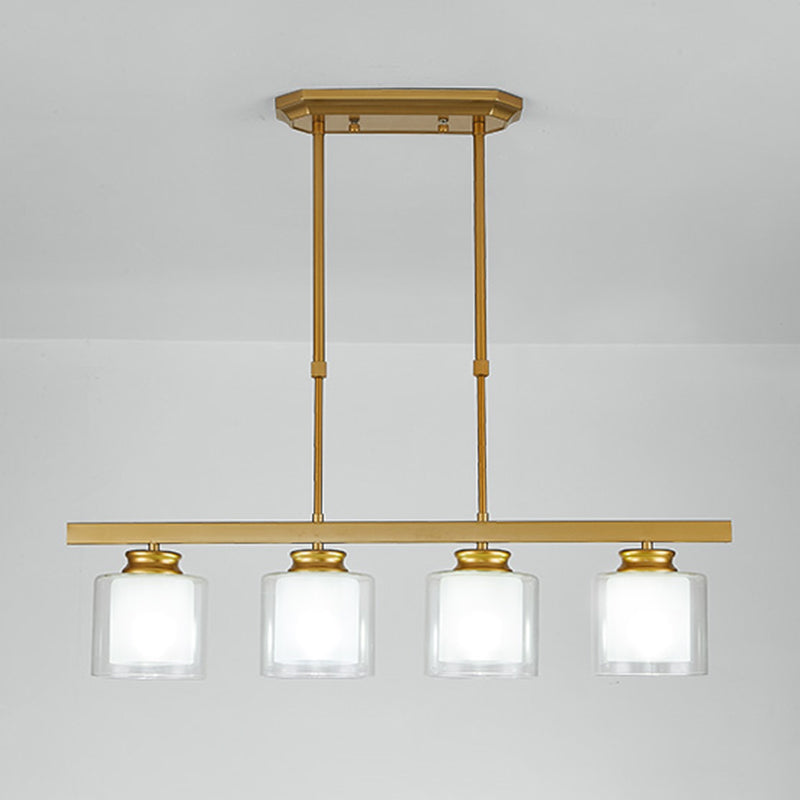 4 Éclairage pendentif à cylindre léger