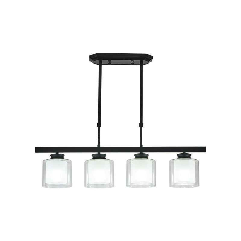 4 Éclairage pendentif à cylindre léger