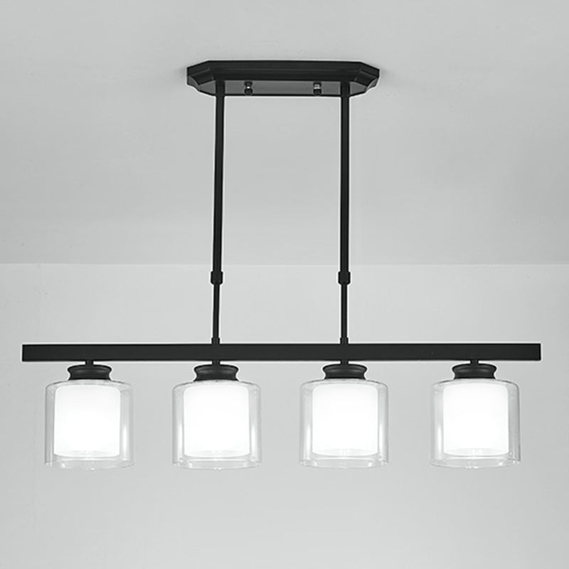 4 Éclairage pendentif à cylindre léger