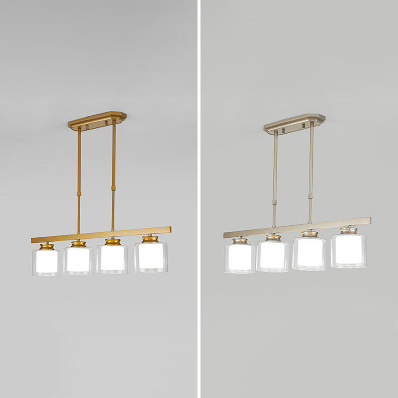 4 Éclairage pendentif à cylindre léger