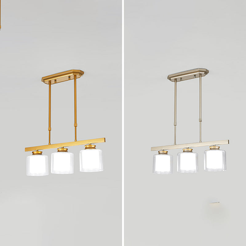 4 Éclairage pendentif à cylindre léger