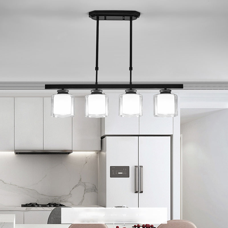 4 Éclairage pendentif à cylindre léger