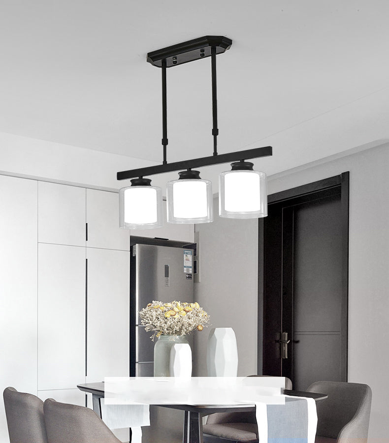 4 Éclairage pendentif à cylindre léger