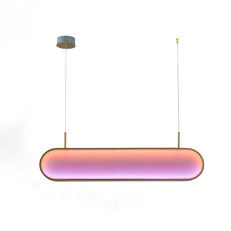 Metal Hanging Pendant Lights Contemporary Linear Hanging Lamps for Dining Room