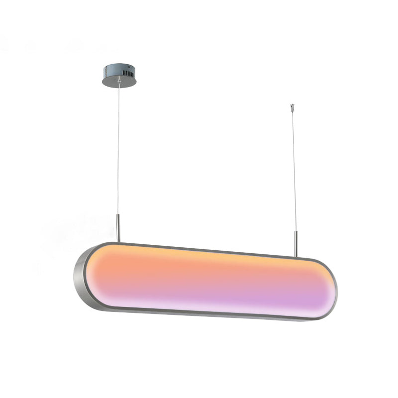 Metal Hanging Pendant Lights Contemporary Linear Hanging Lamps for Dining Room