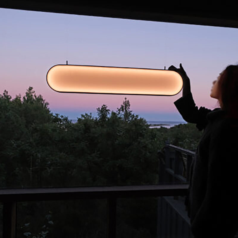 Metal Hanging Pendant Lights Contemporary Linear Hanging Lamps for Dining Room