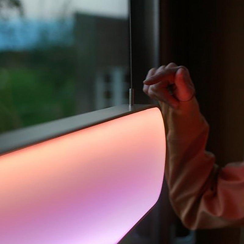 Metal Hanging Pendant Lights Contemporary Linear Hanging Lamps for Dining Room