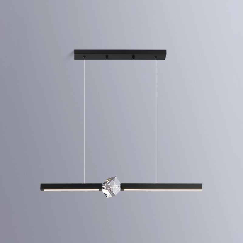 Dining Room Modern Island Lighting LED Linear Metal Pendant Light with 1 Light